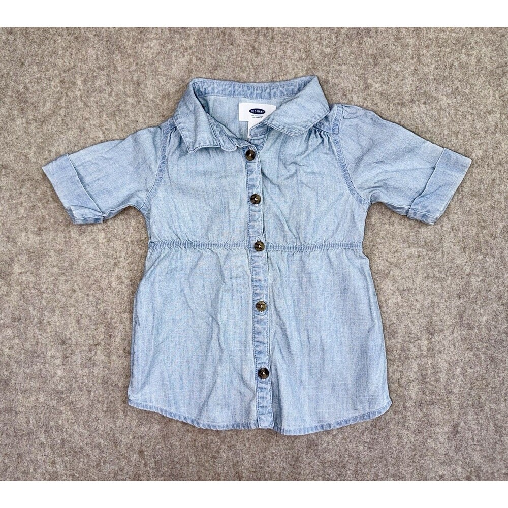 Old Navy Girls 2T Denim Full Button Dress